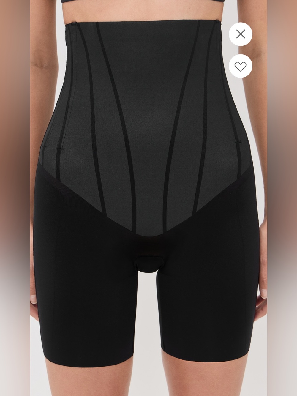 SPANX Very Black High-Waisted Mid-Thigh Short Shapewear